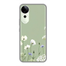 Чохол з квітковим принтом на 

Юаве́й нова 14 Енержи 
 – Квіти на зеленому