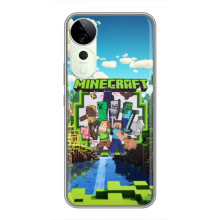Чохол з картинками Майнкрафт для 

Хуавей нова 14 Енергі ð 
 – Майнкрафт фон