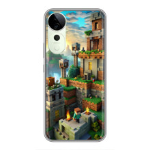 Чохол з картинками Майнкрафт для 

Хуавей нова 14 Енергі ð 
 – Місто Майнкрафт