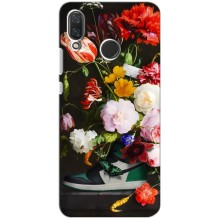 Брендновые Чехлы для Huawei Nova 4 - (PREMIUMPrint) (Nike цветы)