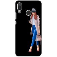 Чехол с картинкой Модные Девчонки Huawei Nova 4 (Девушка со смартфоном)