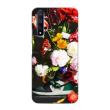 Брендновые Чехлы для Huawei Nova 5T - (PREMIUMPrint) (Nike цветы)