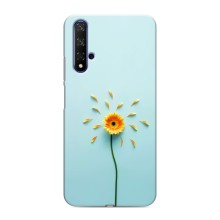 Чехлы с Цветами для Huawei Nova 5T (VPrint) (Желтый цветок)