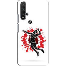 Чехлы с принтом Спортивная тематика для Huawei Nova 5T – Волейболист