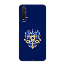 Чехлы для Huawei Nova 5T  Укр. Символика (AlphaPrint) (Цветочный Герб)