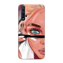 Чехол с печатью для Huawei Nova 5T - (Мода) (AlphaPrint) – Макияж