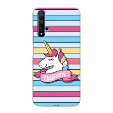 Чехол для Хуавей Нова 5Т - (Единорожки - Новинки) (AlphaPrint) (Unicorn)