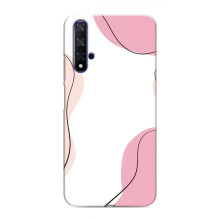 Чехол цветочный дизайн для Huawei Nova 5T – Розовый фон