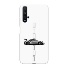 Чохол з авто Порше для Huawei Nova 5T – білий порше
