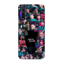 Чехол Гра в кальмара для Huawei Nova 5T – Коллаж игры кальмара