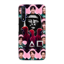 Чехол Гра в кальмара для Huawei Nova 5T – Персонажи игры кальмара