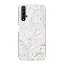 Мраморный чехол на Huawei Nova 5T (VPrint) (Белый мрамор)