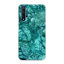 Мраморный чехол на Huawei Nova 5T (VPrint) (Зеленый мрамор)