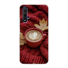 Чохол з унікальним дизайном 'Осінь з кавою' для Huawei Nova 5T – Кава на ковдрі