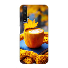 Чохол з унікальним дизайном 'Осінь з кавою' для Huawei Nova 5T – Кава з жовтим