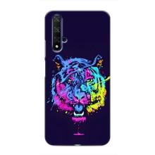 Силиконовый бампер с картинкой животных для Huawei Nova 5T (Тигр-Арт)