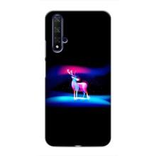 Силиконовый бампер с картинкой животных для Huawei Nova 5T (Яркий олень)