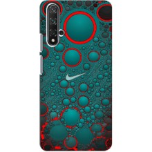 Силиконовый Чехол на Huawei Nova 5T с картинкой Nike (Найк зеленый)