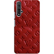 Текстурный Чехол Louis Vuitton для Хуавей Нова 5Т – Красный ЛВ
