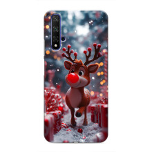 Яскравий чохол для Huawei Nova 5T з Зимові Оленята – Олень серед подарунків
