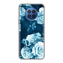 Чехлы (ART) Цветы на Huawei Nova 8i (VPrint) – Голубые Бутоны