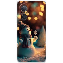 Чехлы на Новый Год Huawei Nova 9 SE – Снеговик праздничный
