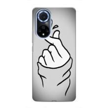 Чехол с принтом для Huawei Nova 9 SE (AlphaPrint - Знак сердечка)