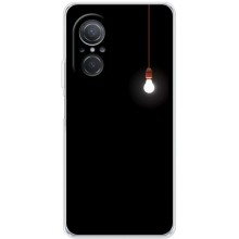 Чехол с картинками на черном фоне для Huawei Nova 9 SE – Лампочка
