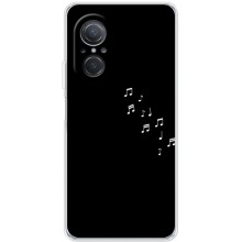 Чехол с картинками на черном фоне для Huawei Nova 9 SE – Ноты