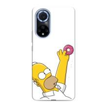 Чехол с Симпсонами для Huawei Nova 9 SE (VPrint) (Гомер с пончиком)