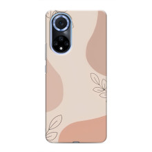Чехол цветочный дизайн для Huawei Nova 9 SE – Коричневый фон
