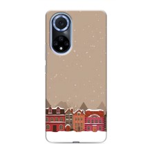 Новогодние, Праздничные Чехлы для Huawei Nova 9 SE - 2024 год (Зимний город)