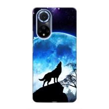 Защитные чехлы для Хуавей Нова 9 СЕ (AlphaPrint) (ХИТ продаж) ВОЛК (Волк на луну)