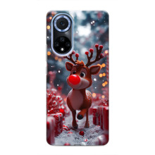 Яркий чехол для Huawei Nova 9 SE с Зимними Оленятами – Олень среди подарков