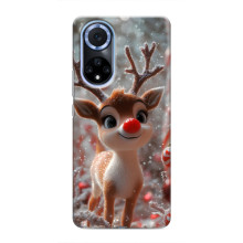 Яркий чехол для Huawei Nova 9 SE с Зимними Оленятами