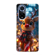 Яркий чехол для Huawei Nova 9 SE с Зимними Оленятами – Олень в шарфе
