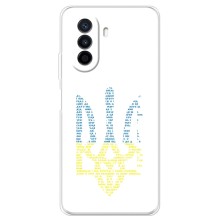 Чехлы для Huawei Nova Y70  Укр. Символика (AlphaPrint) (Герб из букв)