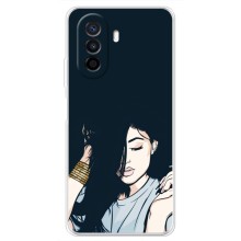 Чехол с печатью для Huawei Nova Y70 - (Мода) (AlphaPrint) – Красивая девочка