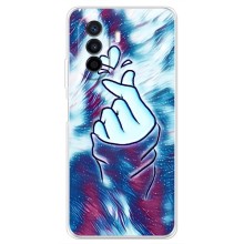 Чехол с принтом для Huawei Nova Y70 (AlphaPrint - Знак сердечка) – Радужное сердце