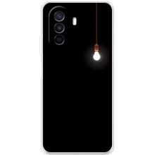Чехол с картинками на черном фоне для Huawei Nova Y70 – Лампочка