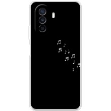 Чехол с картинками на черном фоне для Huawei Nova Y70 – Ноты