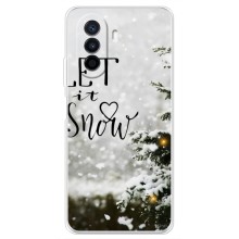 Новогодние, Праздничные Чехлы для Huawei Nova Y70 - 2024 год (Let it snow)