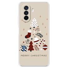 Рождественские Чехлы для Huawei Nova Y70 (VPrint) (Merry Christmas)