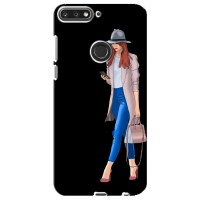 Чехол с картинкой Модные Девчонки Huawei Nova 2 Lite (Девушка со смартфоном)