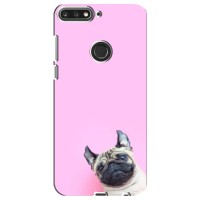 Бампер для Huawei Nova 2 Lite с картинкой "Песики" (Собака на розовом)