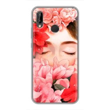 Чехлы (ART) Цветы на Huawei P Smart 2019 (VPrint) (Глаза в цветах)