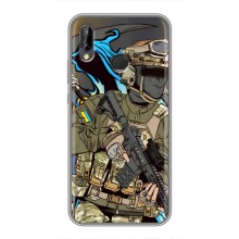 Чехлы с картинкой ЗСУ для Huawei P Smart 2019 (AlphaPrint) – Воїн ЗСУ