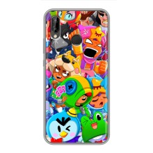 Чехол для Huawei P Smart 2019 Бравл Старс (VPrint) – герои Бравл Старс