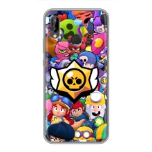 Чехол для Huawei P Smart 2019 Бравл Старс (VPrint) – Лого Brawl Stars
