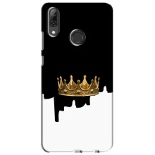 Чехол (Корона на чёрном фоне) для Хуавей П Смарт 2019 (Золотая корона)